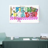 Typografie school vijfde klas spandoek (Beurs)