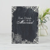  Typografie schoolbord repetitie diner Kaart (Staand voorkant)