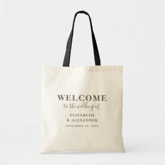 Typografie schrift. Modern eenvoudig huwelijks wel Tote Bag