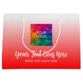 Typografie Script Aangepaste rode Sjabloon Logo hi Groot Cadeauzakje (Voorkant)