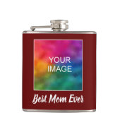  Typografie Script Beste Moeder Ooit Heupfles (Voorkant)