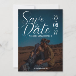 Typografie Script Foto Overlay Bruiloft Save The Date