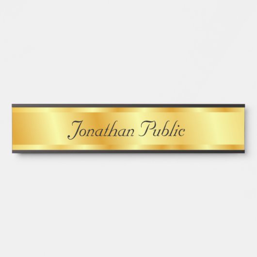 Typografie Script Gold Look Elegant Glamoureus Deurbordje (Voorkant)
