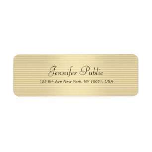 Typografie Script Modern Elegant Faux Gold Trendy Etiket