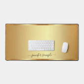 Typografie Script Naam Elegant Goud Modern Eenvoud Bureaumat (Keyboard & Muis)