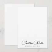 Typografie Script Naam Modern Vertical Sjabloon (Voorkant / Achterkant)