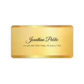 Typografie Script Naam Professional Elegant Gold Etiket (Voorkant)