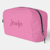 Typografie Script Naam Roze Sjabloon Modern Schatt Toilettasje (Rechterhoek)