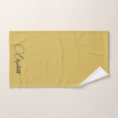 Typografie Script Naam Sjabloon Zwart en Goud Handdoek (Handdoek)