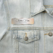 Typografie Script Name Faux Silver Sjabloon Trendy Naamplaatje (In situ)