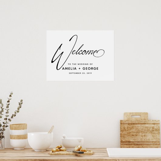 Typografie Script Natural Handwriting Poster (Keuken)