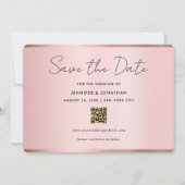 Typografie Script Save The Date Chic Roze Goud (Voorkant)