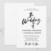 Typografie-scriptpenseelstreek Kaart (Voorkant / Achterkant)