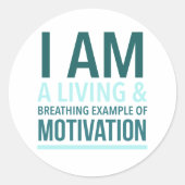 Typografie Self Motivation Sticker (Voorkant)