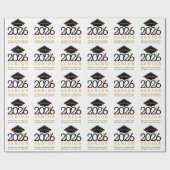 Typografie Senior Class of 2021 Afstuderen Cadeaupapier (Vlak)