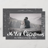 Typografie-serie Merry kerst Feestdagenkaart (Voorkant / Achterkant)