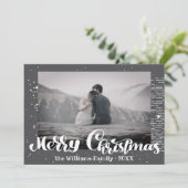 Typografie-serie Merry kerst Feestdagenkaart (Staand voorkant)