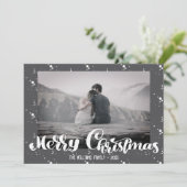 Typografie-serie Merry kerst Feestdagenkaart (Staand voorkant)
