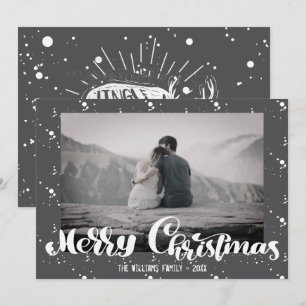 Typografie-serie Merry kerst Feestdagenkaart