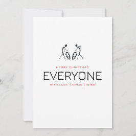 Typografie, Silhouette drummers Kerstmis Kaart