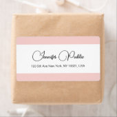 Typografie Sjabloon Blush Roze Wit Verzending Etiket (Insitu)