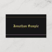 Typografie Sjabloon  Old Font Black Gold Visitekaartje (Voorkant)
