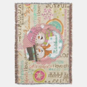 Typografie Snowmen laat de sneeuwvakantieperiode d Deken (Voorkant Verticaal)