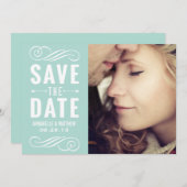  Typografie sparen de Aankondiging van de Datum (Voorkant / Achterkant)