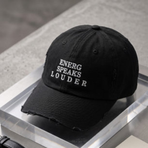 TYPOGRAFIE 'SPEAKS LOUDER' Borduursel Zwarte Dad H Geborduurde Pet