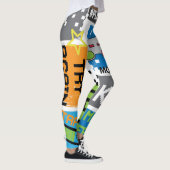 Typografie spel pixel: speelse achtergrond. leggings (Rechts)