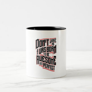 Typografie-Spruch Tweekleurige Koffiemok