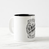 Typografie-Spruch Tweekleurige Koffiemok (Voorkant links)