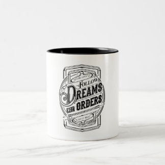 Typografie-Spruch Tweekleurige Koffiemok