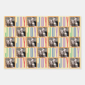 Typografie Square Foto's kleurrijke regenboogkleur Inpakpapier Vel (Voorkant 2)