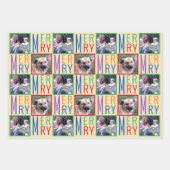 Typografie Square Foto's kleurrijke regenboogkleur Inpakpapier Vel (Voorkant)