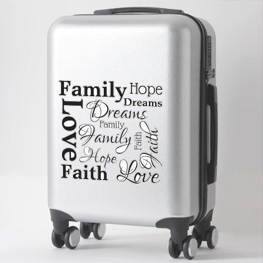 Typografie Sticker (Koffer)