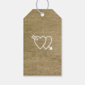 Typografie Stijl Burlap Look Tafelnummer Cadeaulabel (Achterkant)
