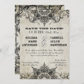 Typografie Stijlgravelettertypen Zwirlpleisters Kaart (Voorkant / Achterkant)