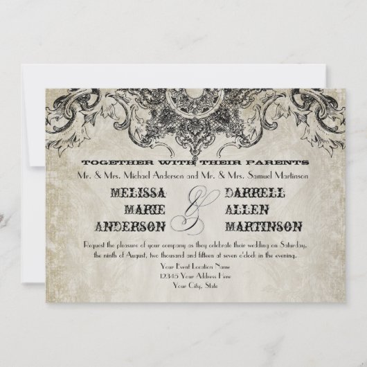 Typografie Stijlgravelettertypen Zwirlpleisters Kaart (Voorkant)