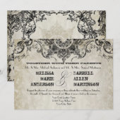 Typografie Stijlgravelettertypen Zwirlpleisters Kaart (Voorkant / Achterkant)