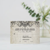 Typografie Stijlgravelettertypen Zwirlpleisters RSVP Kaartje (Staand voorkant)