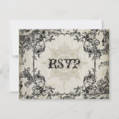 Typografie Stijlgravelettertypen Zwirlpleisters RSVP Kaartje (Achterkant)