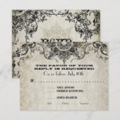 Typografie Stijlgravelettertypen Zwirlpleisters RSVP Kaartje (Voorkant / Achterkant)