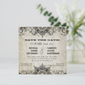 Typografie Stijlgravelettertypen Zwirlpleisters Save The Date (Staand voorkant)