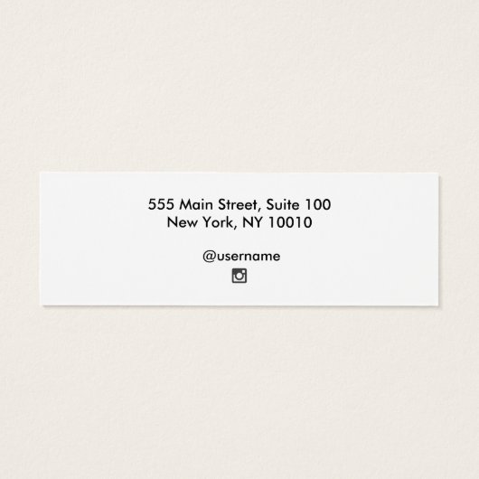  typografie Stud Oorbel Display Kaart (Achterkant)