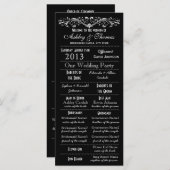  Typografie Style Black Wedding Programma's (Voorkant / Achterkant)