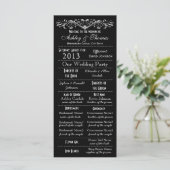 Typografie Style Black Wedding Programma's (Staand voorkant)