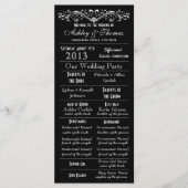  Typografie Style Black Wedding Programma's (Voorkant)