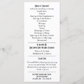  Typografie Style Wedding Programma's (Achterkant)