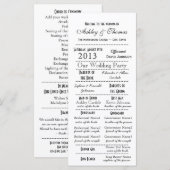  Typografie Style Wedding Programma's (Voorkant / Achterkant)